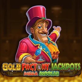 Gold Factory Jackpots Mega Moolah slot visual from Aurum Signature Studios available on spinbara.org.gr